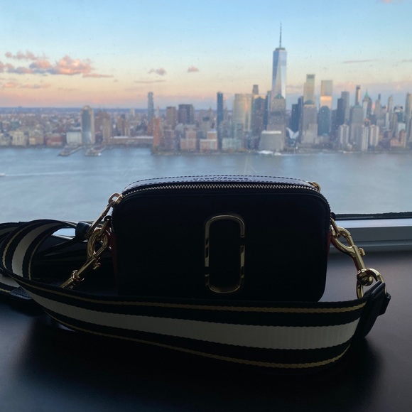 Marc Jacobs The Snapshot Leather Bag Red Black - Picture 8 of 12